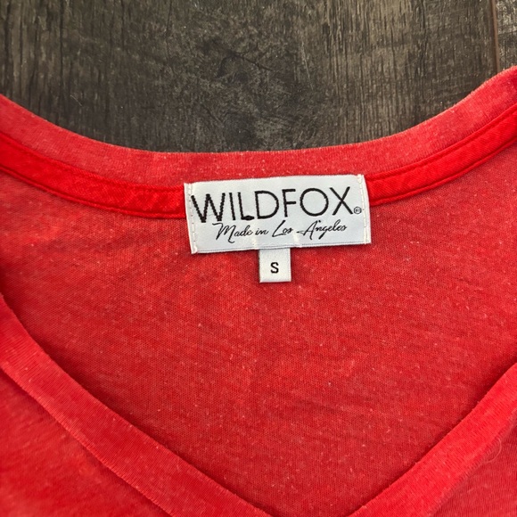 Wildfox Tee in Bold Red Avoiding Adulthood - Picture 2 of 3